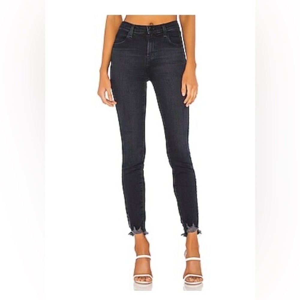 NWT J Brand Alana High Rise Crop Skinny in Abstract Destruct Size 28